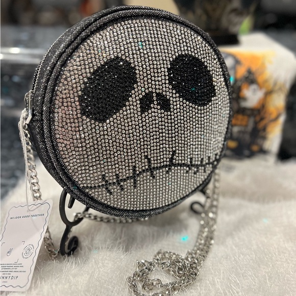 Disney Handbags - ☠️ 🖤NWT-Disney × Skinny Dip London Jack Skellington Bling Crossbody Bag☠️🖤